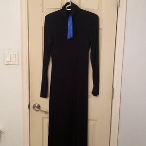 Kit and Ace Long Sleeve Black Jersey Dress